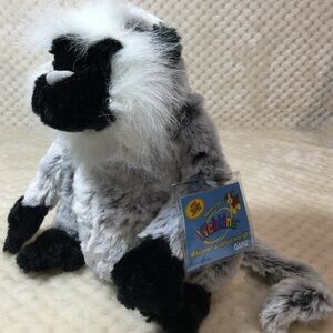 GANZ Webkinz Plush Grey Langur HM226 Stuffed Animal Toy With Sealed Code
